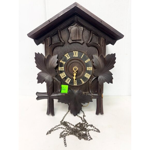 Antique Wood West Germany Cuckoo Wall Clock - Picture 11 of 11